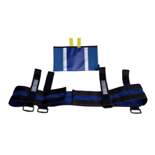Blue High Rise Pack with tool pouch