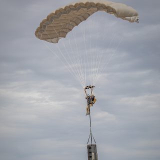 Military member flying Tandem Phoenix during skill development training course at Mobility Lab Inc